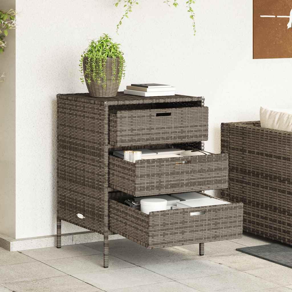 Patio Storage Cabinet, Outdoor Furniture Deck Box Storage Containers Cabinet for Backyard Pool Patio Garden Gray 21.7