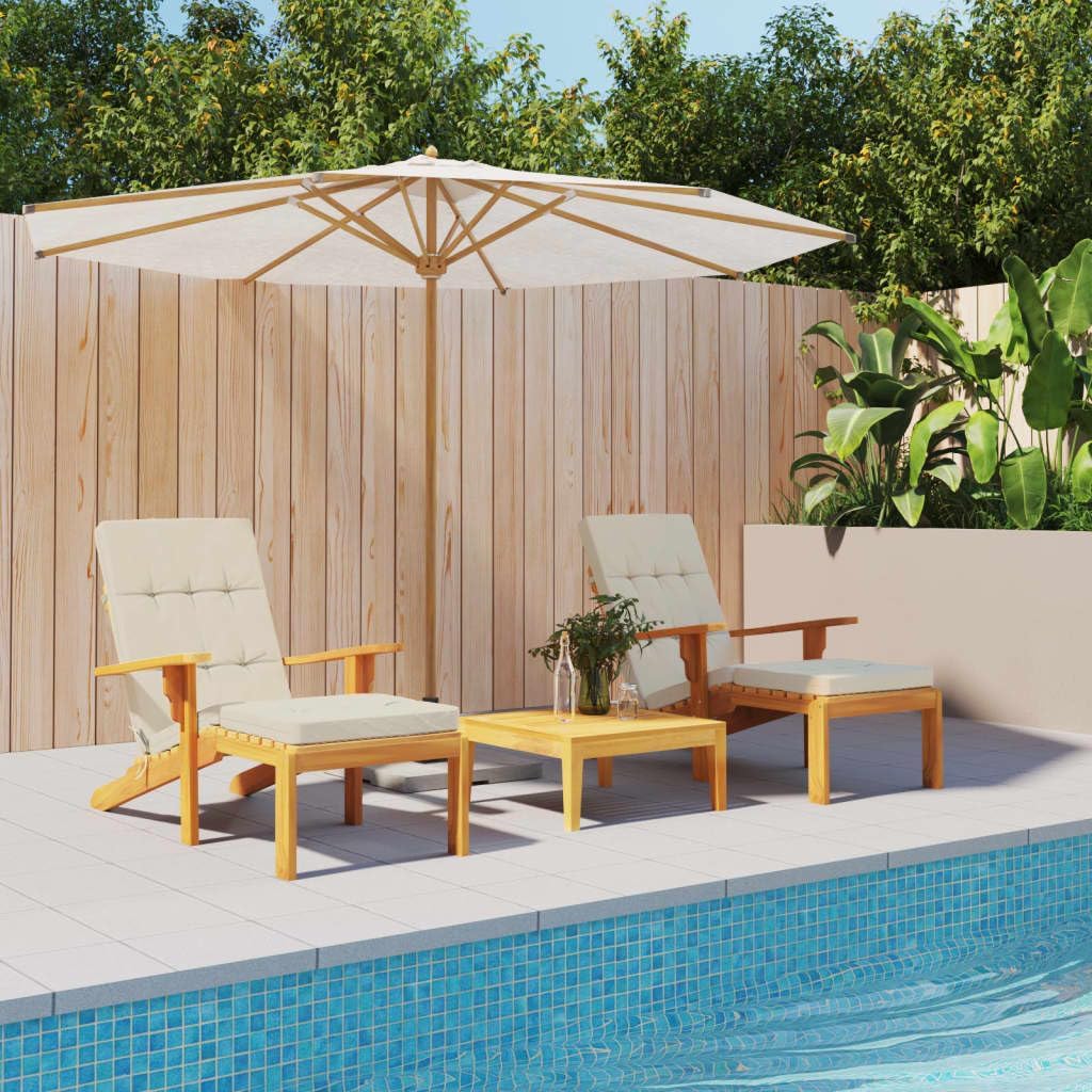 Deck Chair Cushions 2 pcs Cream Oxford Fabric,Comfortable Deck Chair Cushions for Outdoor and Indoor Seating WaterResistant and Nonslip Patio Furniture Decor, Furniture Accessories