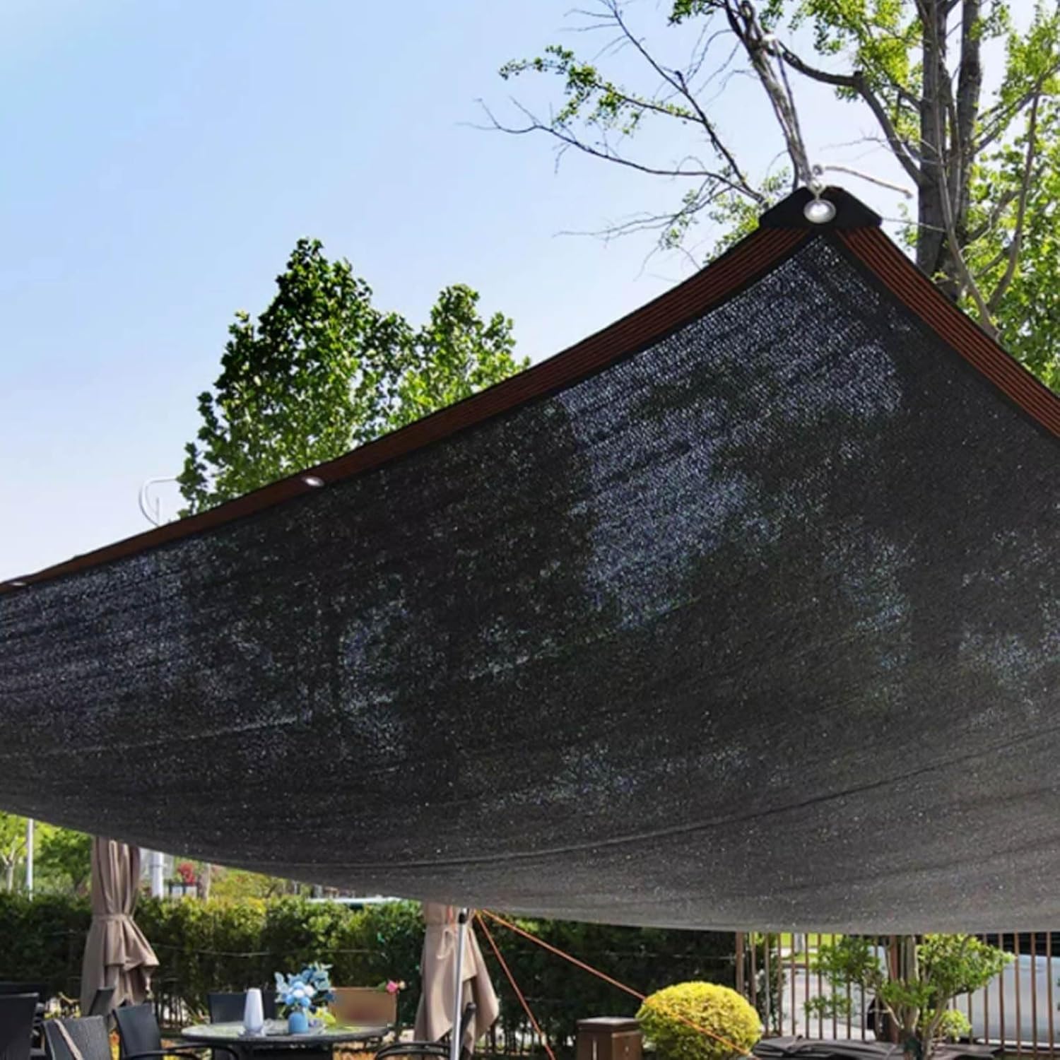 Garden Plant Shade Net 65% Sunblock Shading Net with Grommets Shade Cloth for Greenhouse,Sun Protection Fabric Mesh Sunscreen Canopy for Plant Pergola Balcony Black