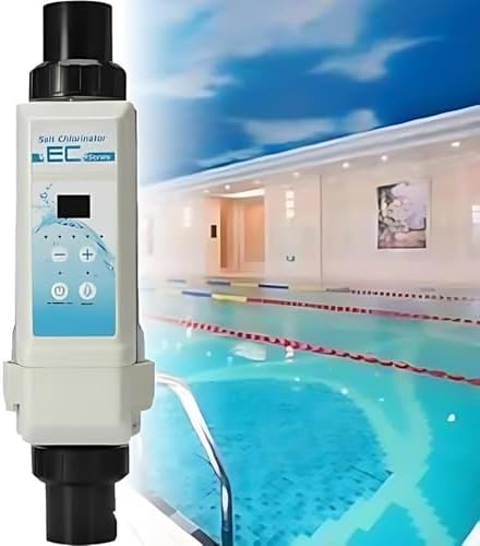 8/12/16/20g/H Saltwater Chlorinator - Automatic Cleaning Pool Chlorine Generator for Spa & Swimming Pool, Easy Operation with Complete Functions, EC16 Model
