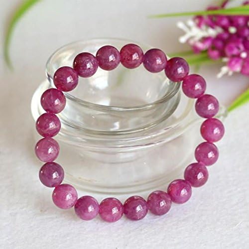 1 Strands Natural Purple Red South Africa Ruby Stretch Bracelet Round beads 9mm 04354