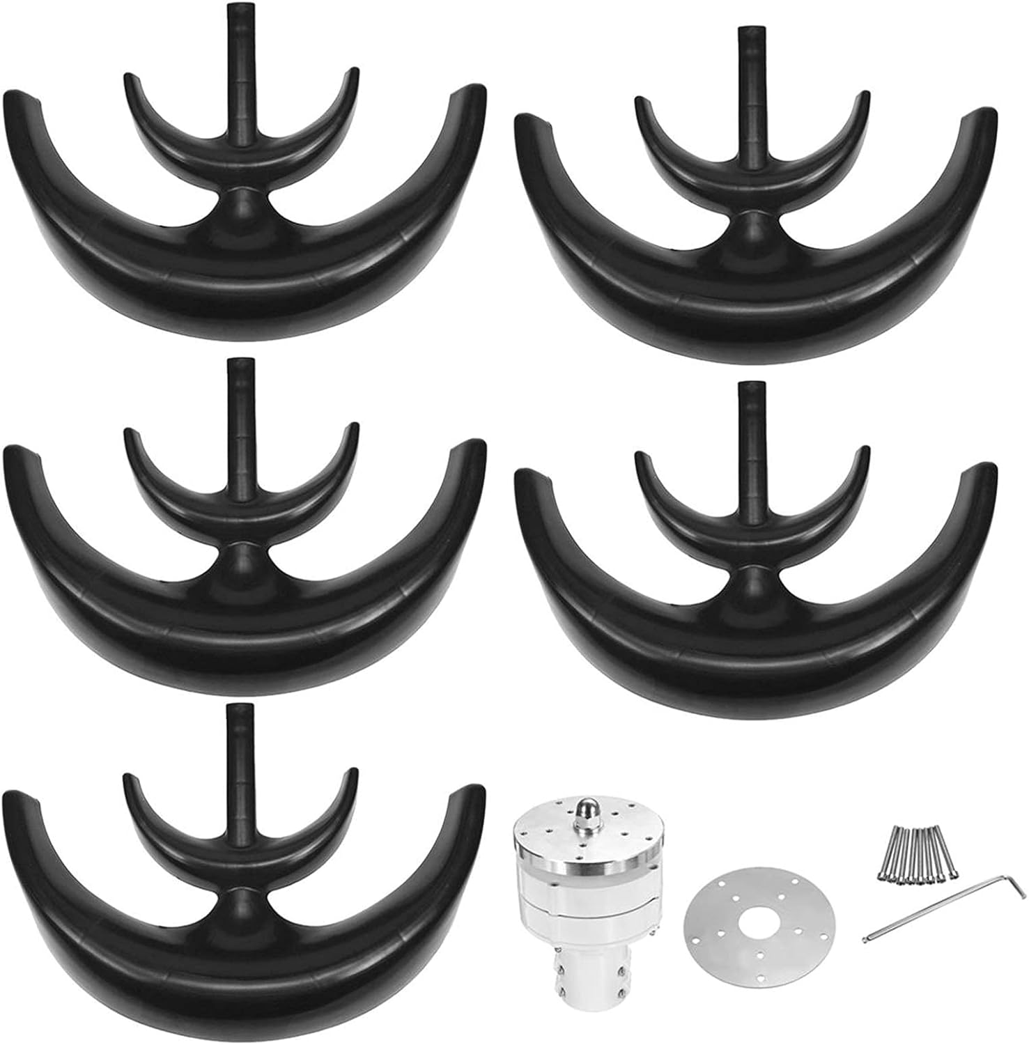 Wind Turbine Generator Kit 9000W 12V 24V 5 Blades Vertical Axis Turbines Generator for Home Hybrids Streetlight Marine Home