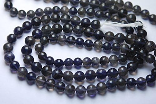 12 inch strand,large size,natural iolite smooth balls beads,7-6mm size,