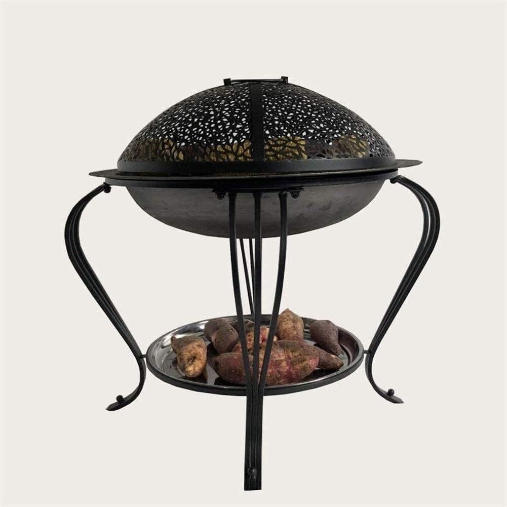 Fire Pits Patio Fire Steel Grill Fire Pit Bowl with Mesh Spark Sn Cover
