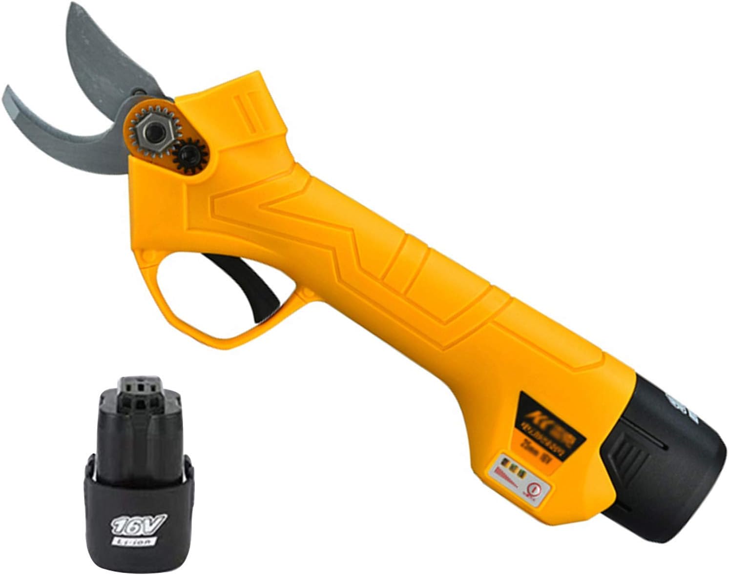 16V Professional Cordless Electric Pruning Shears 25Mm Cutting Diameter with 2Pcs Backurechargeable Lithium Battery