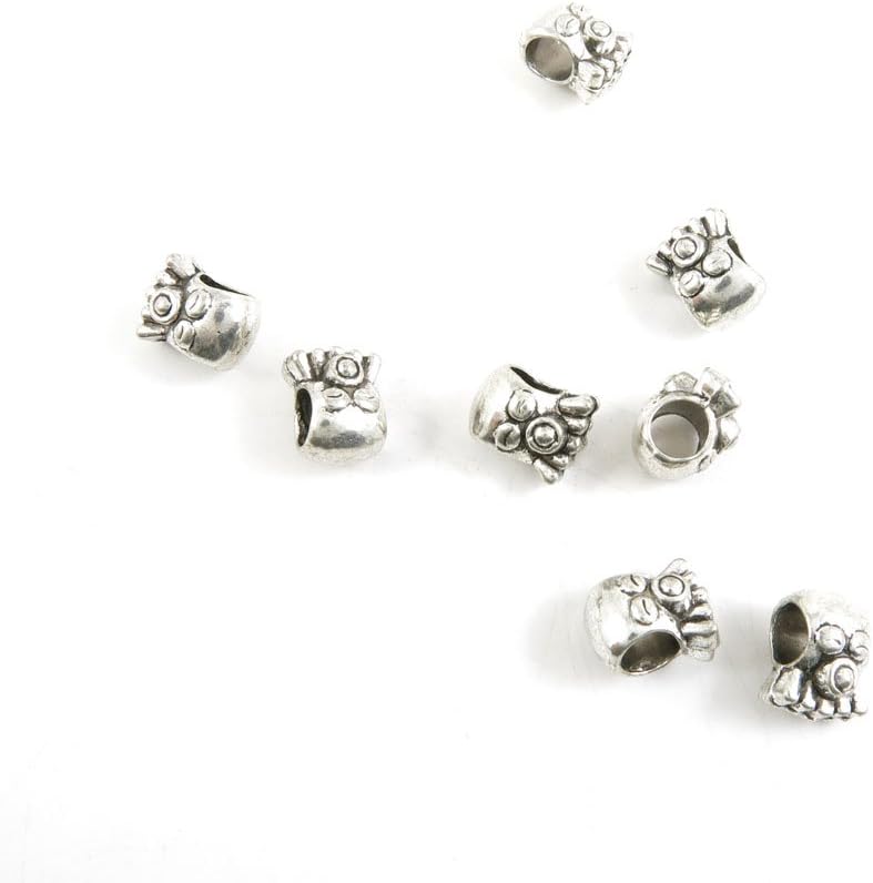 710 Pieces Antique Silver Tone Jewelry Making Charms Findings Fashion Wholesale Supplies Pendant Lots Bulk Supply B6WE8U Octopus Loose Beads