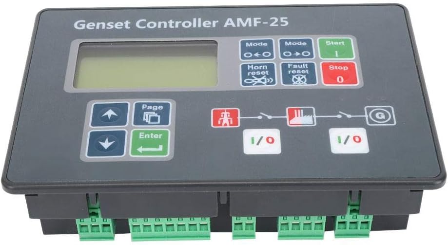 Jectse Generator Set DC 8-35V AMF-25, Controller with Automatic/Manual Start, Generator Set Measurement, Electric Start, Advanced Control and Monitoring