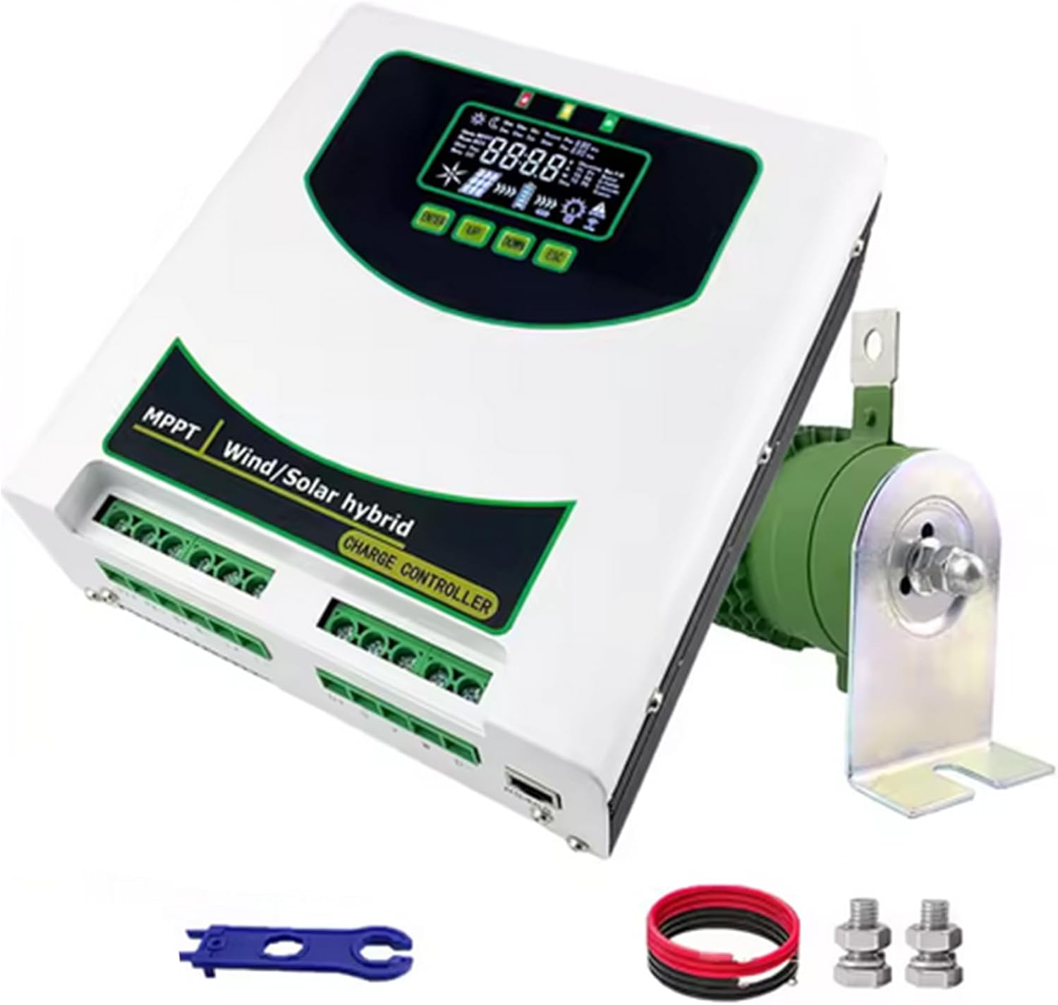 Home Hybrid Charge Controller 6000W Wind 4000W PV Solar, Automatic 12V 24V 48V Hybrid Wind/Solar Controller with Dump Load,48V