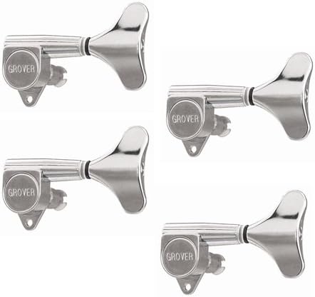 Grover Mini Bass Guitar Tuning Machines - 20:1 Ratio - 4 In-Line - Chrome