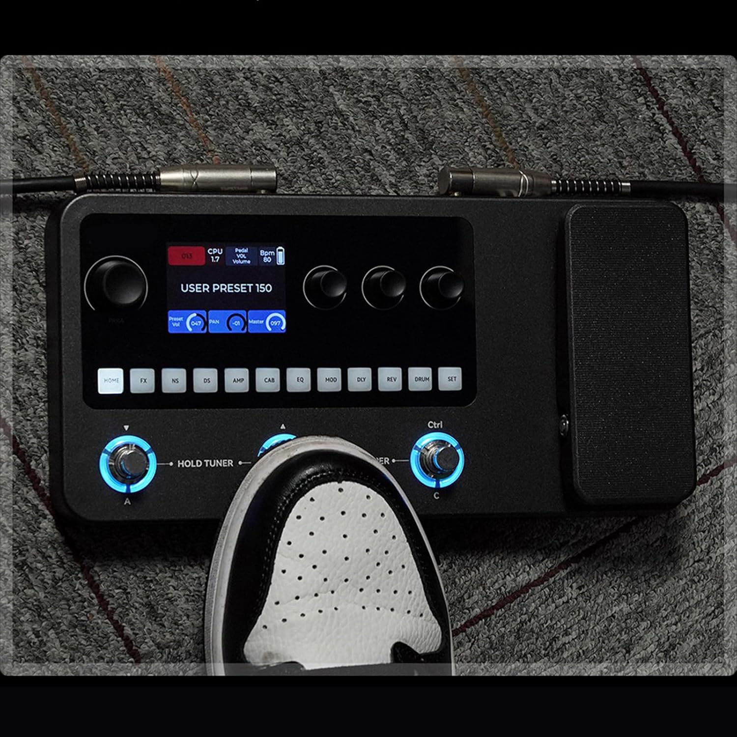 Multi Effects Processor Compact Portable Design with Drum Machine for Electric Bass Guitar Live Studio