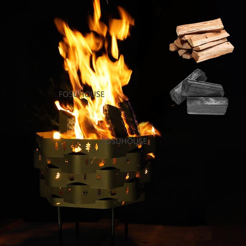 Outdoor Fireplaces Outdoor Heaters Fire Pits for Camping Portable BBQ Grill Bonfire Pit Stove Courtyard Roast Fire Pits