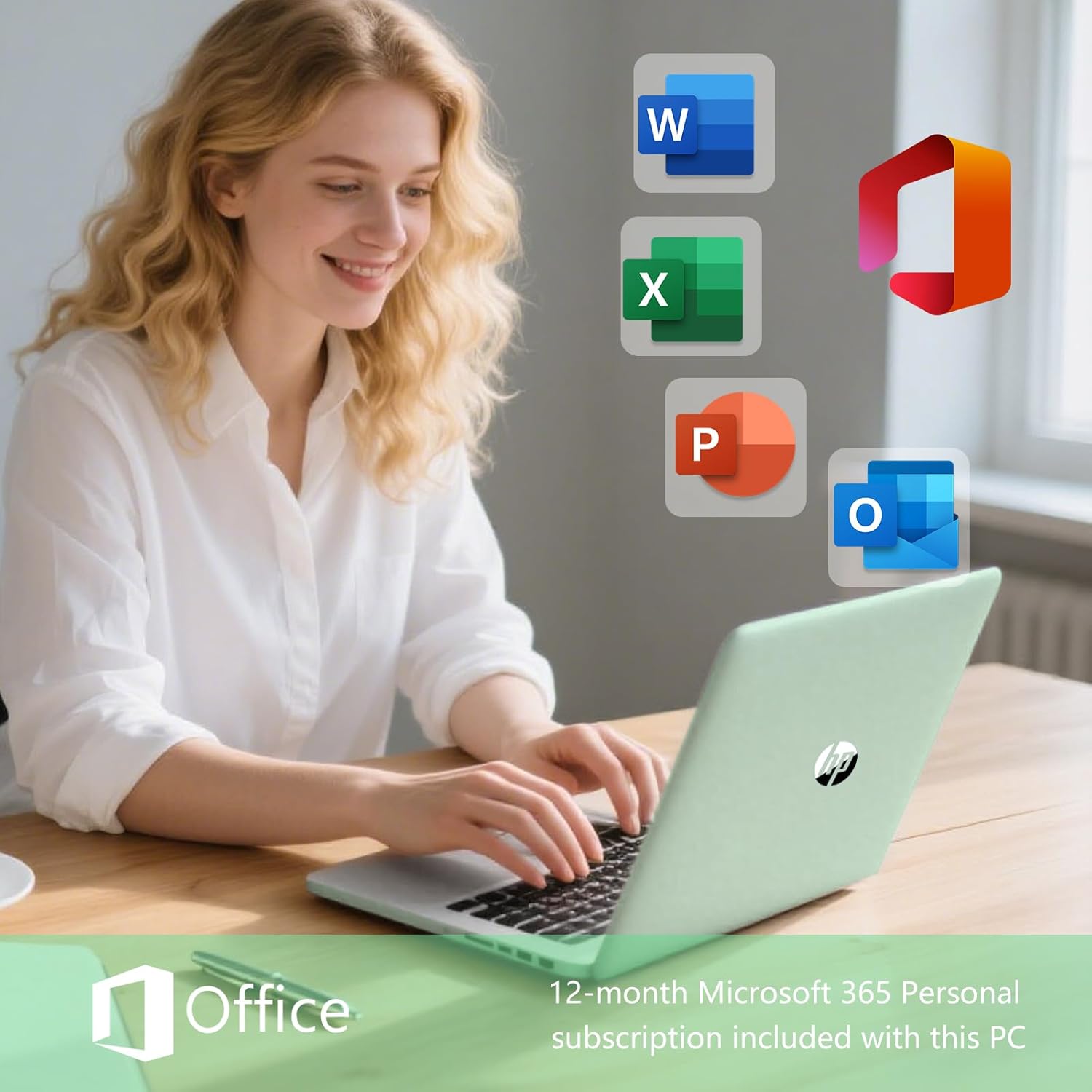 HP 14 Laptop Student Business 2025 Ultral Light Computer, AI Copilot, 4-Core 13th Gen Intel CPU, 16GB RAM 1.2TB Storage (128GB UFS+ 64GB MSD+1TB Cloud), Microsoft 365, AlpacaTec Accessories