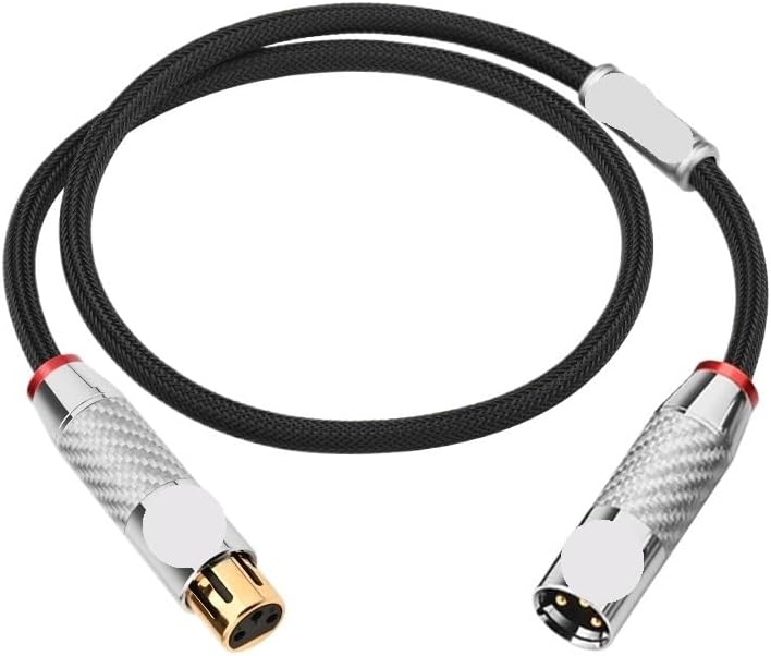 Balanced XLR Cable Hi-end OCC Core HiFi Audio Cable for Microphone Sound Gold Plated Plug Amplifiers 2XLR Cord(One Piece XLR Cable,1.5m)