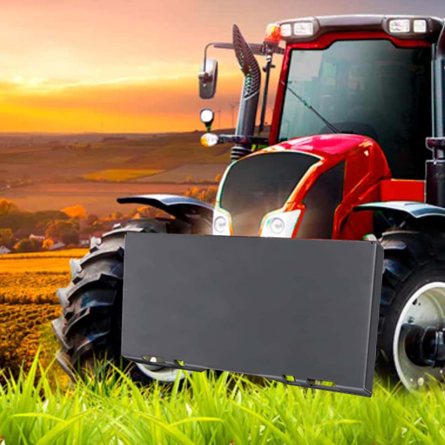 3/8 inch Thick Universal Quick Attach Mount Plate, Heavy Duty Skid Steer Mount Plate Attachment Easy to Weld or Bolt to Different Accessories