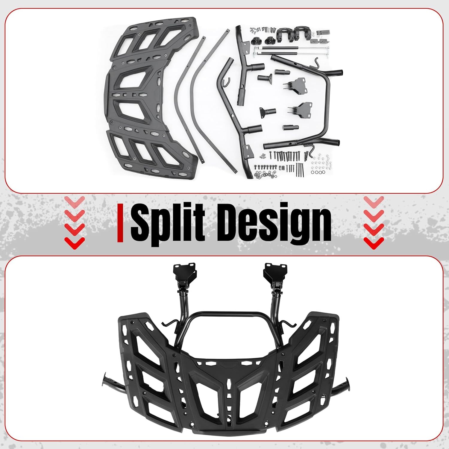 A & UTV PRO Pivoting Rear Rack Kit,Spare Tire Cargo Luggage Rear Rack for 2017-2024 2025 Can Am Maverick X3 MAX Accessories, Replace OEM # 715002881, 715003439