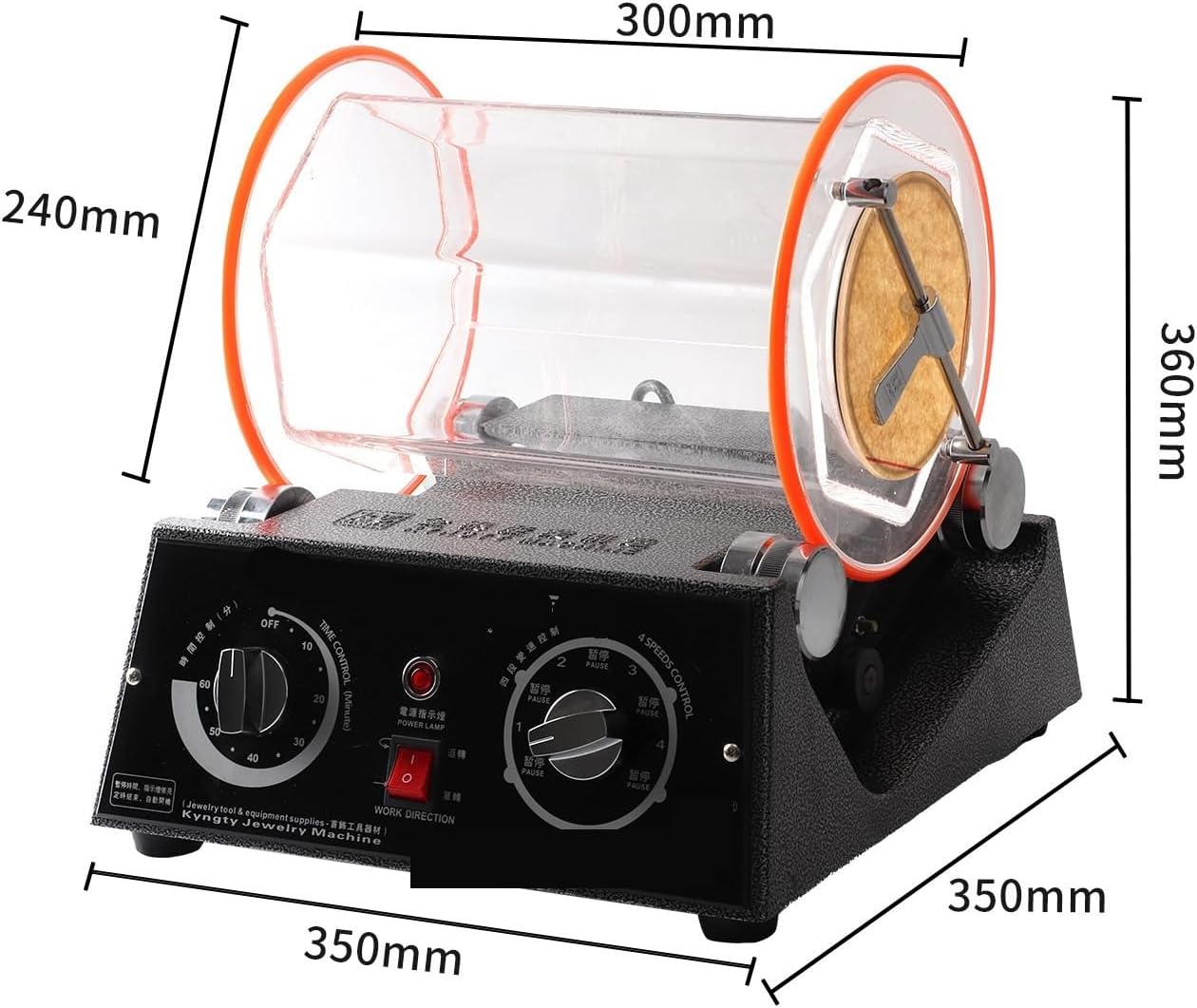 Jewelry Polisher, Rotary Tumbler Polisher Jewelry Drum Cleaning Tool for DIY Easy to Use for Beginners and Professionals,Jewelry Polishing Machine