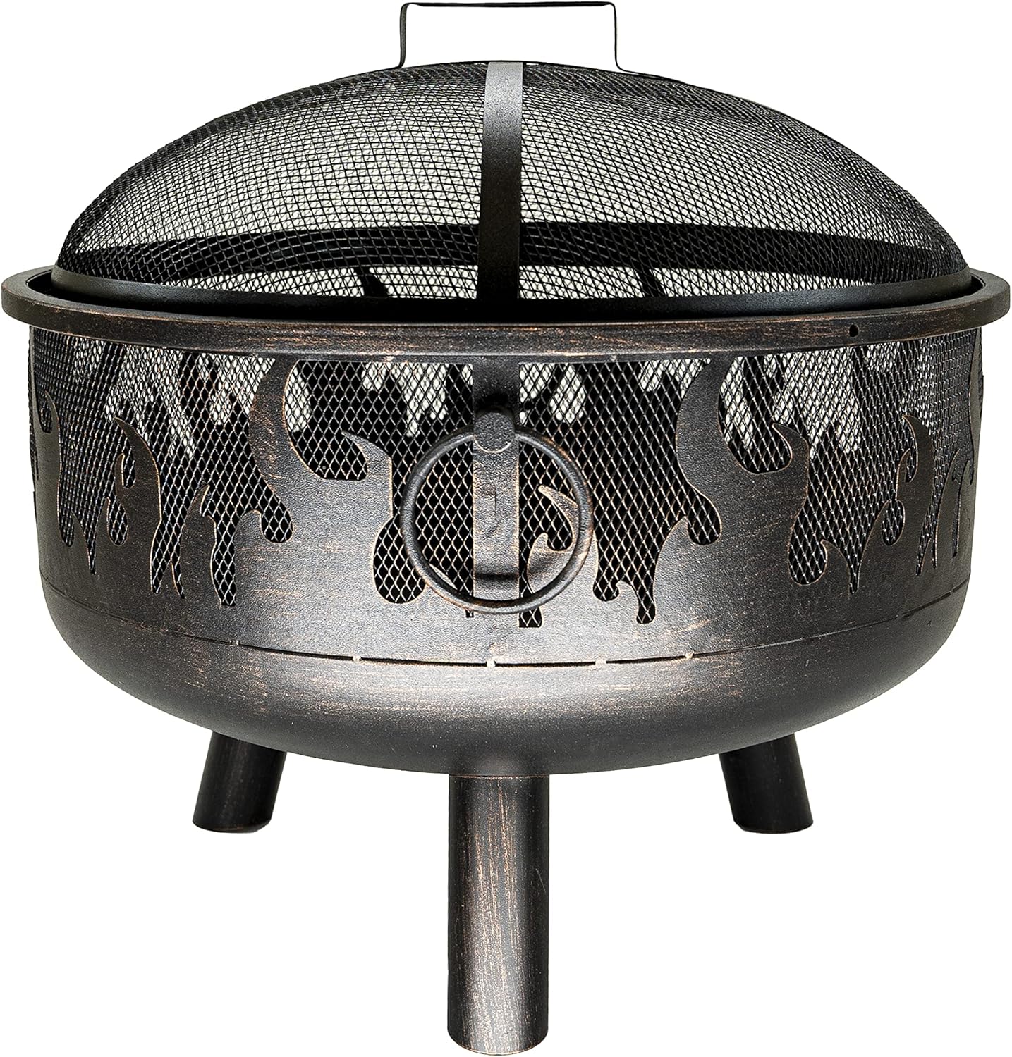 Endless Summer - Oil Rubbed Bronze Wood Burning Fire Pit with Flame Design
