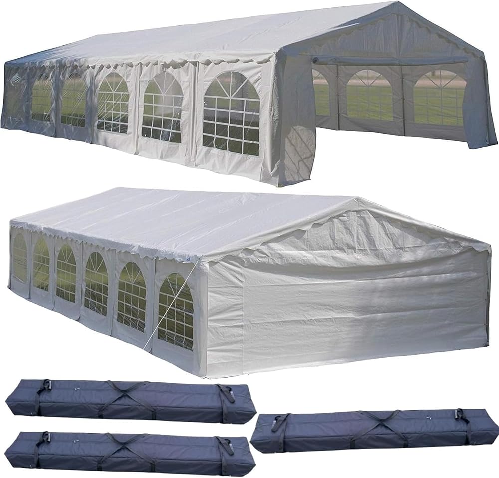 DELTA 40'x20' Budget PE +(3) Long Bags, Large Party Tent,Event Canopy, carpas para Fiestas.Wedding Tents Garden Shelter Gazebo,Outdoor Canopy, with Waterproof Top Cover