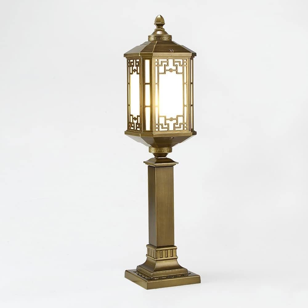 IP55 Waterproof Path Lights E27 1-Light Outdoor Lawn Lights Vintage Home Villa Yard Lamps External Floor Mount Lighting Fixture for Garden Pathway Driveway Patio H26.79in