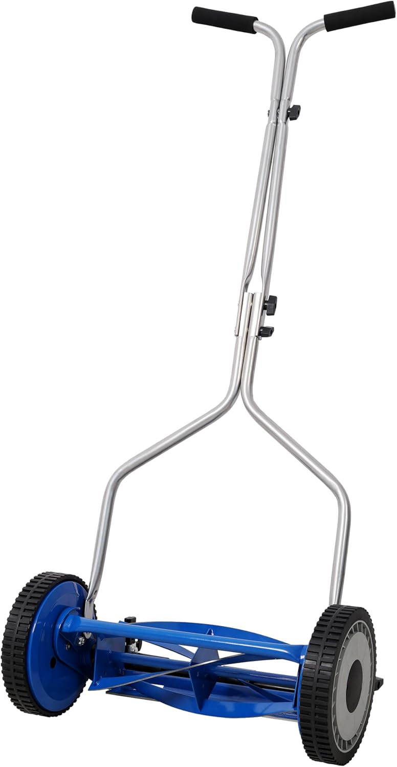 SwingIt 6-Inch Reel Mower Standard Full Feature Lawn Mower with T-Style Handle and Heat Treated Blades (Grey)