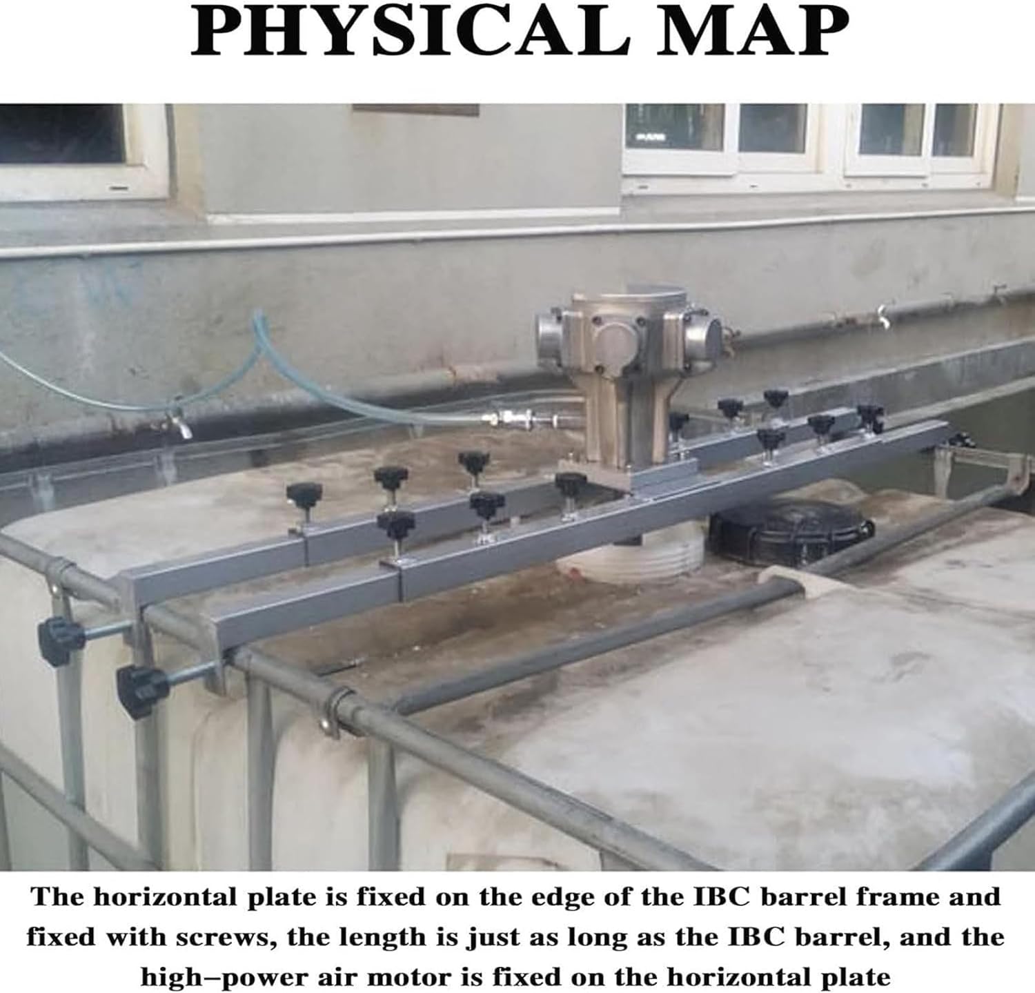 IBC Air Agitator, Pneumatic 1 Ton Tank Mixer Machine, IBC Air Agitator with Folding Propeller and Support Hanger - for Viscous Liquid Ink Dissolver Agitation,H003,H006