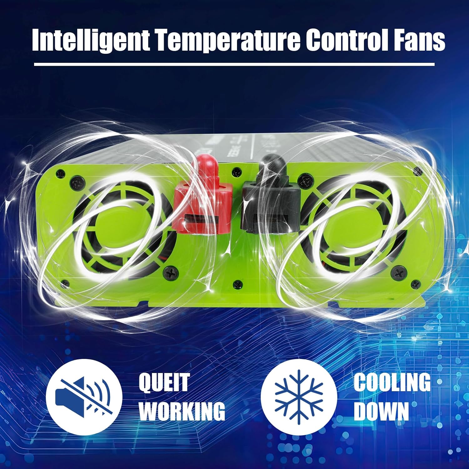 Confote 2000W Pure Sine Wave Inverter,12V DC to 120V AC Converter for Vehicles,Home, Solar Power Inverter 12V to 110V with Built-in 5V/2.1A USB/Hardwire Port, Remote Controller