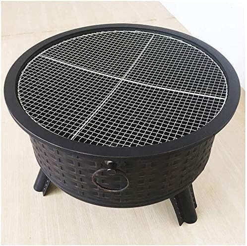 Fire Pits Outdoor Wood Burning Outdoor Fire Pit Patio Fire Steel BBQ Grill Fire Pit Bowl with Mesh Spark Screen Cover