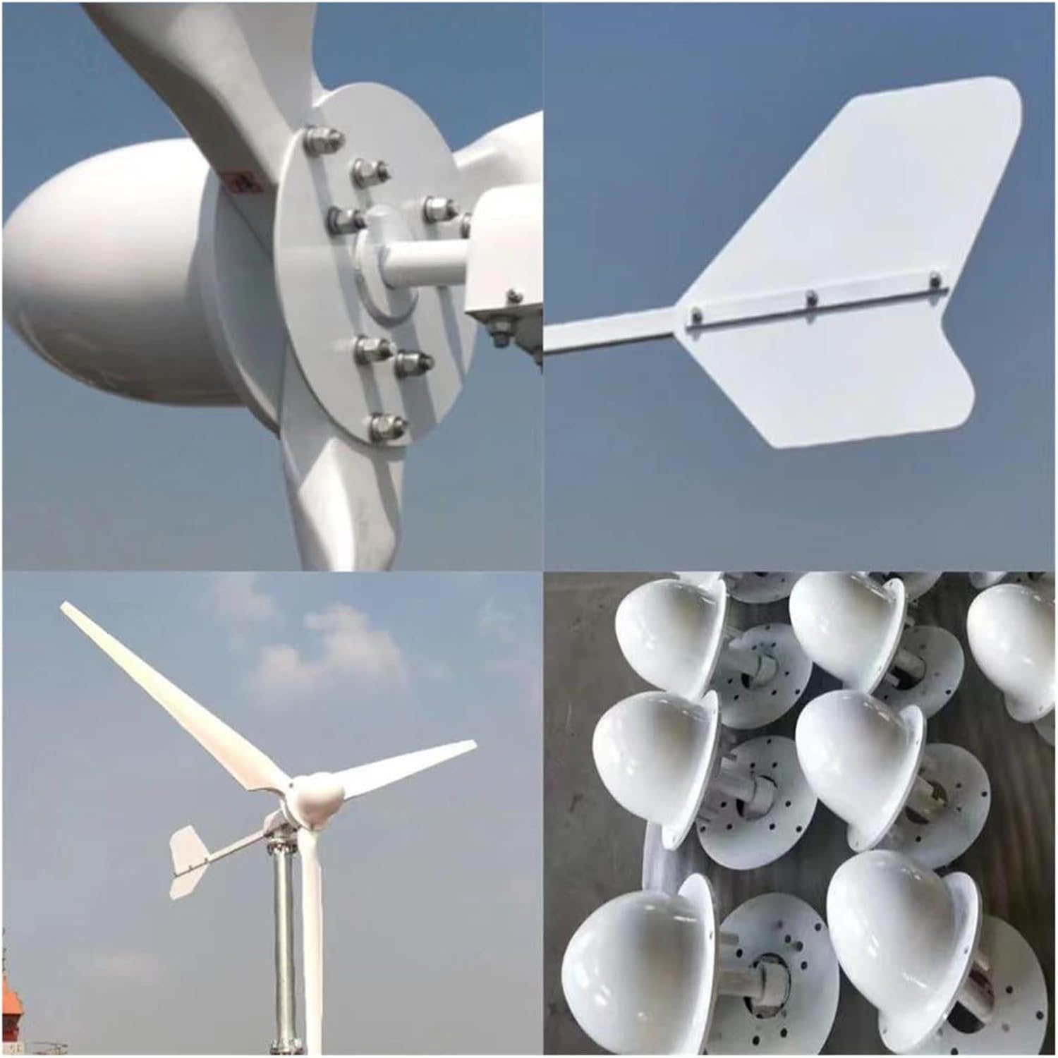 Wind Turbine Generator Kit, 1000W Free Energy Windmill Horizontal Wind Turbine Generator Low RPM High Efficient Home Use Project Farm Boat for Hybrid Solar Wind System(48V)
