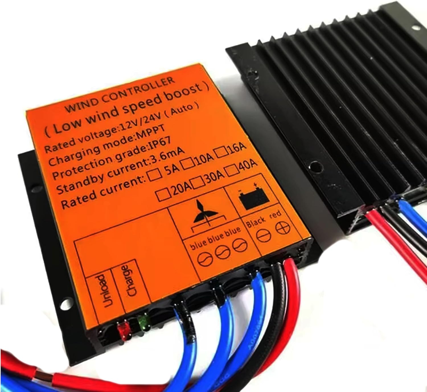 220V,HYZHANHONG 10A-40A 12V 24V 48V 220V MPPT Wind Charge Controller,1000W-3000W Regulator for Wind Turbine Generator Windmill Alternator Battery Charger