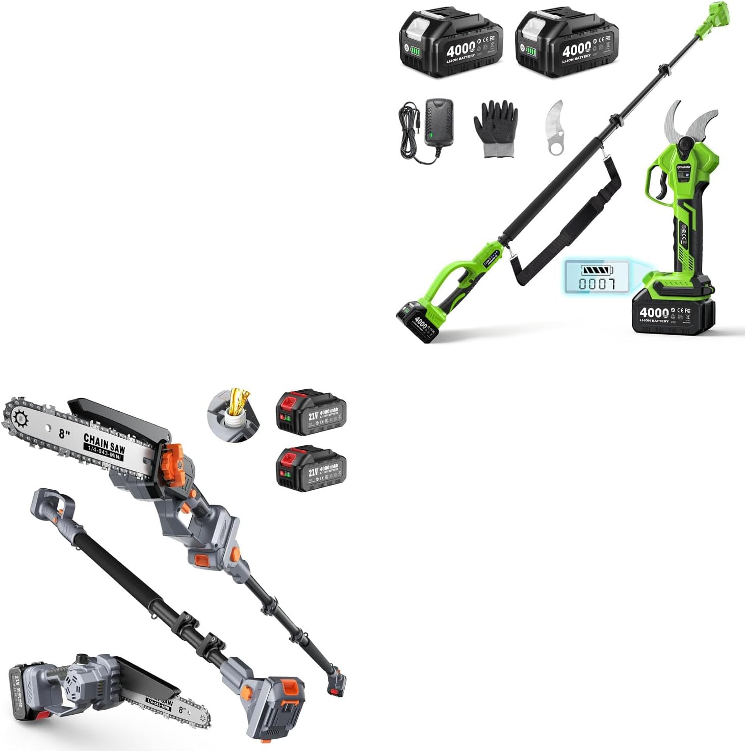 2-in-1 Electric Pruning Shears Cordless: 1.6