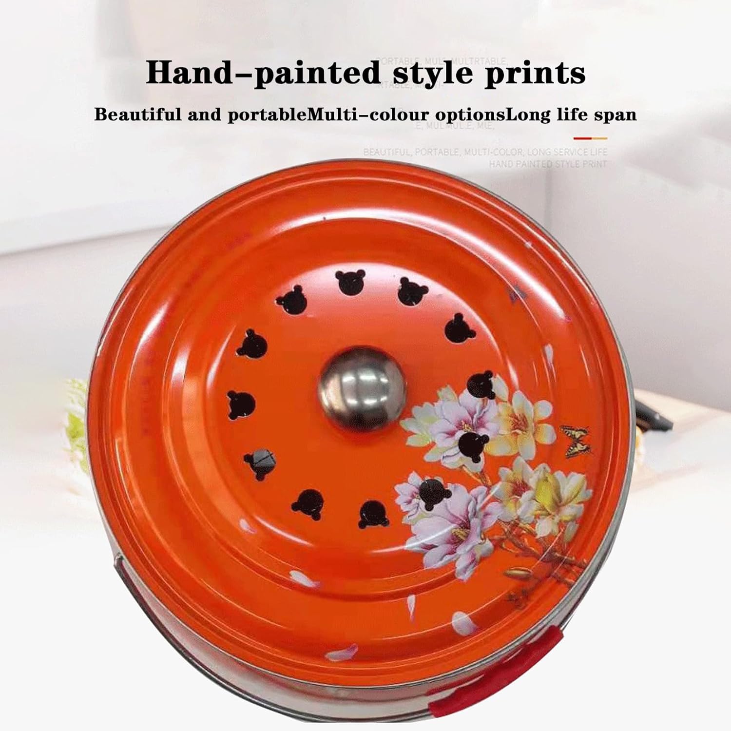 BNEI Tabletop fire Pit, Stainless Steel, Adjustable fire, Beautiful Appearance, 30.5 * 18cm, red Colour