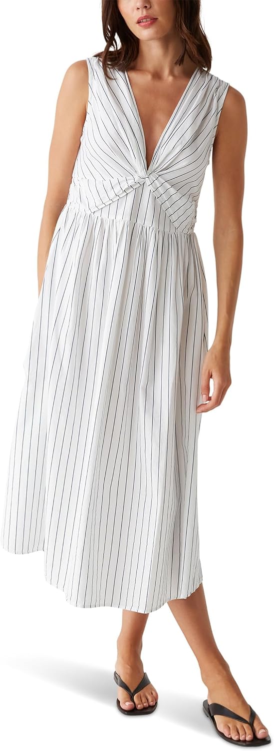 Michael Stars Womens Penelope Twist Front Midi Dress