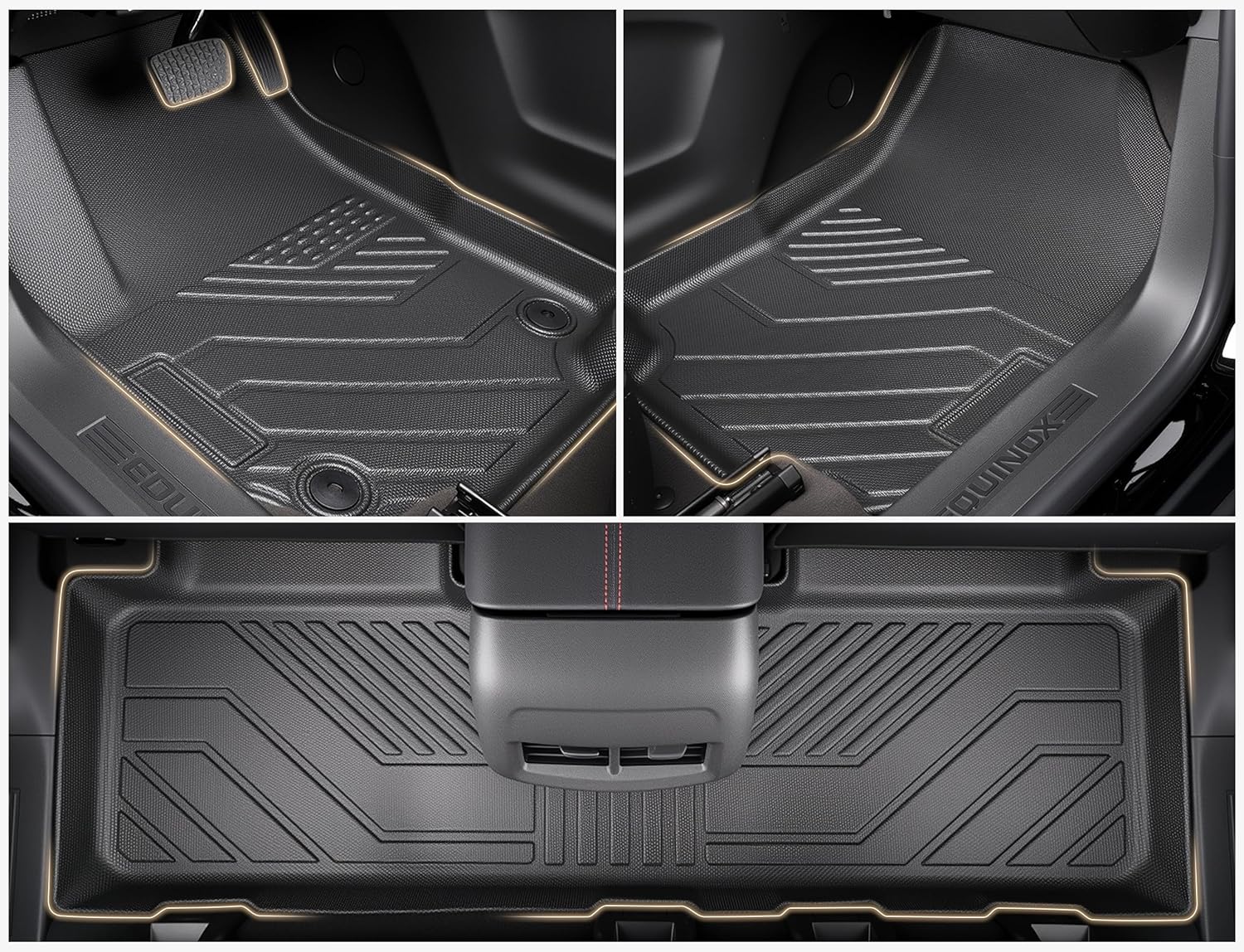 Floor Mats for Chevy Equinox 2025-2026/GMC Terrain (Not for EV),All Weather Protection Custom Floor Mats Trunk Cargo and Car Windshield Cover Set for Chevy Equinox Accessories