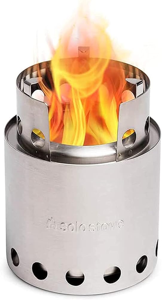 Solo Stove Lite - Portable Camping Hiking and Survival Stove | Powerful Efficient Wood Burning and Low Smoke | Gassification Rocket Stove for Quick Boil | Compact 4.2 Inches and Lightweight 9 Ounces