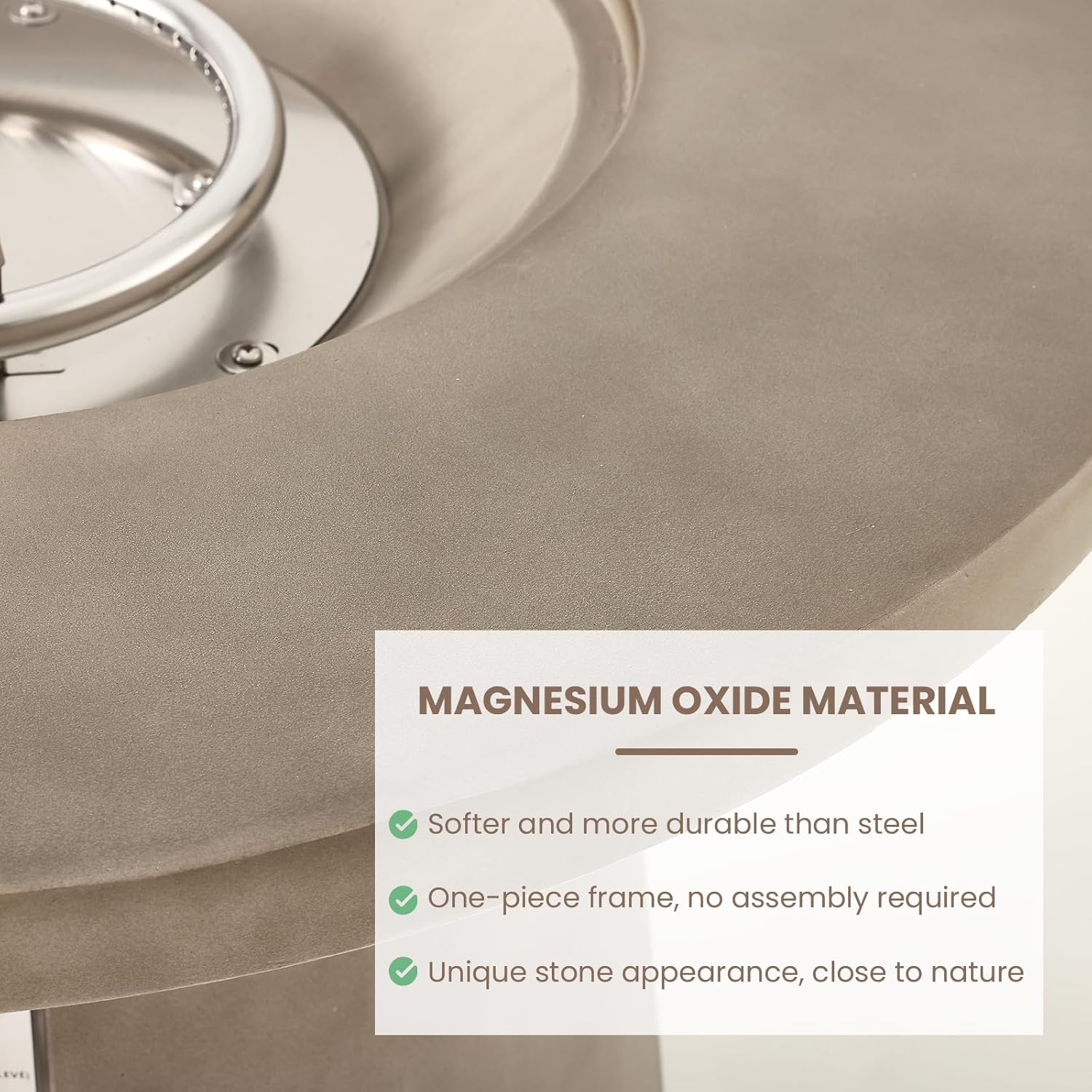 SUNBURY Outdoor Propane Fire Pit Table, 31.5