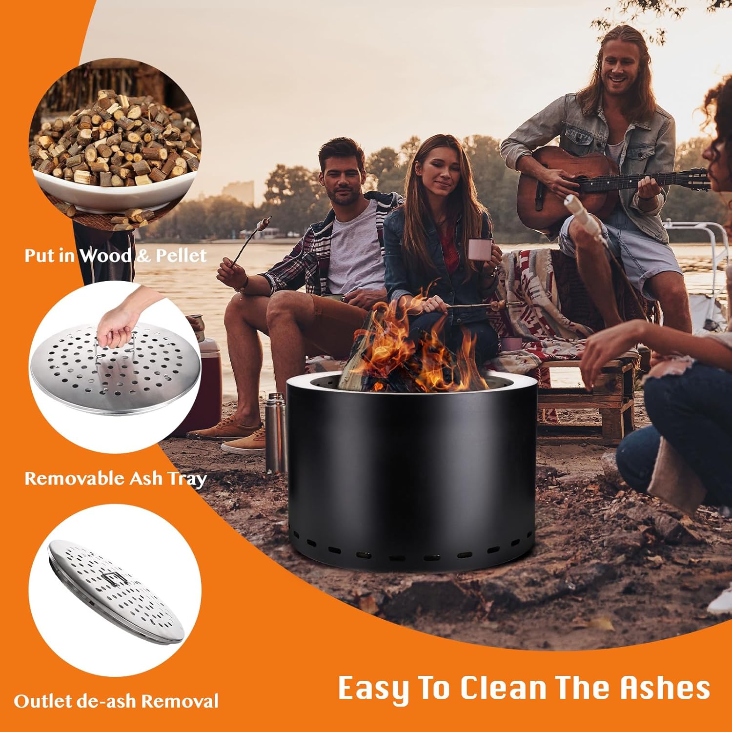 Smokeless Firepit Outdoor, 20
