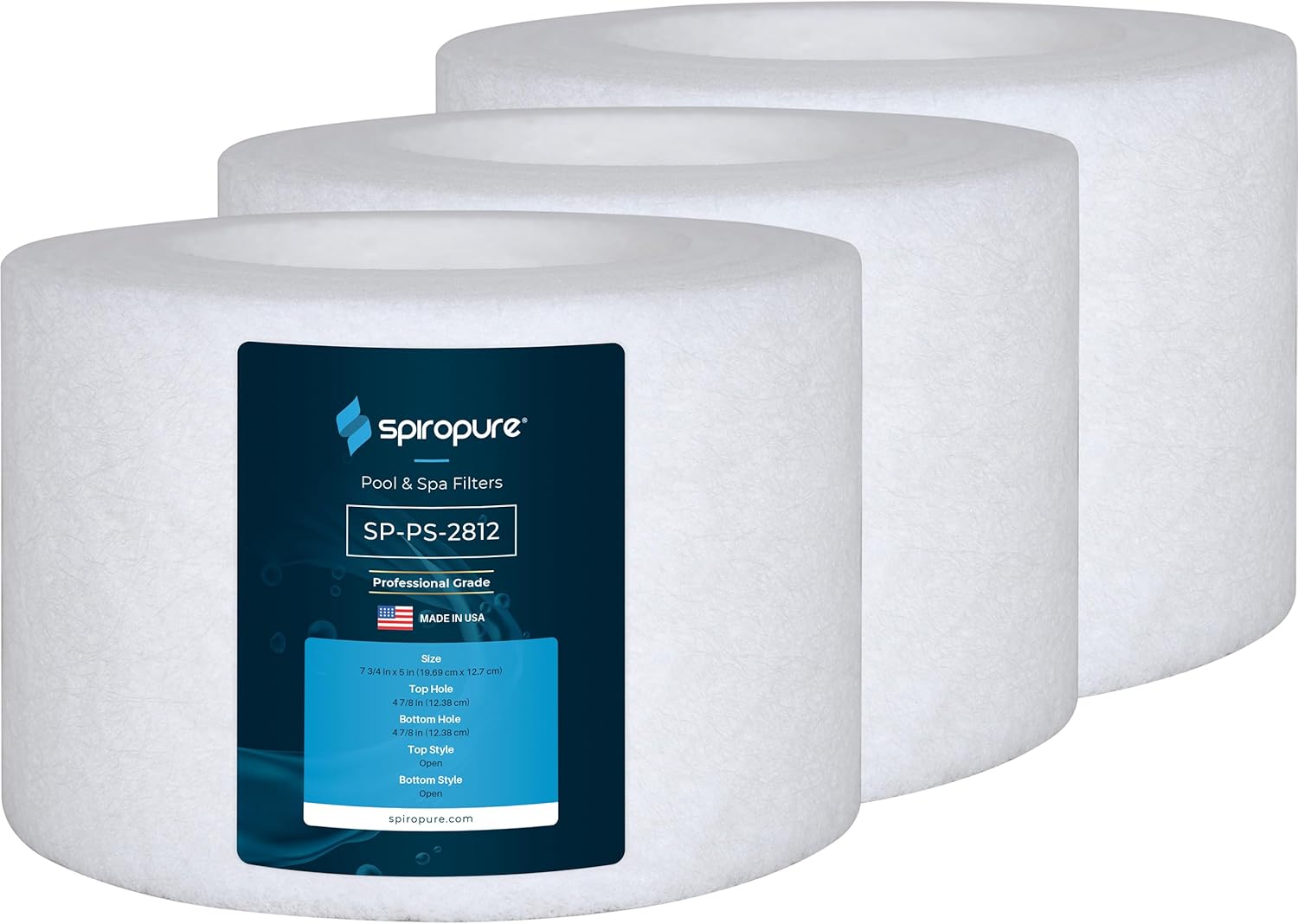 SpiroPure Replacement for Sundance 6540-502 Filbur FC-2812 Pleatco PPS750 Sundance Disposable Microclean Depth Sediment Filter Hot Tub Spa Pool Cartridge (Pack of 3)