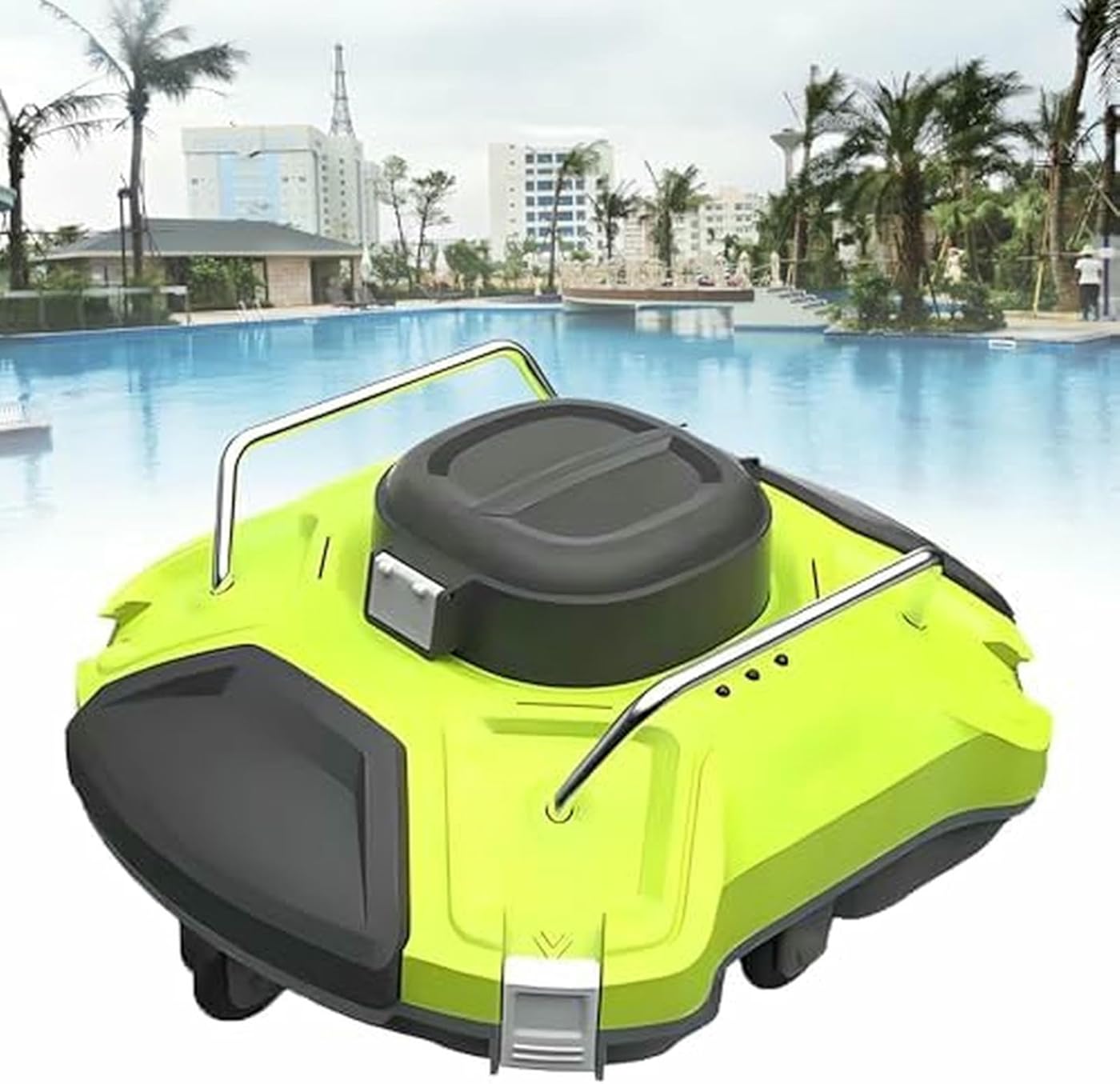 Automatic Robotic Pool Cleaner, 180 Mins Long Runtime & Auto Parking, Ideal for In-Ground Flat Pools Up to 100 M2