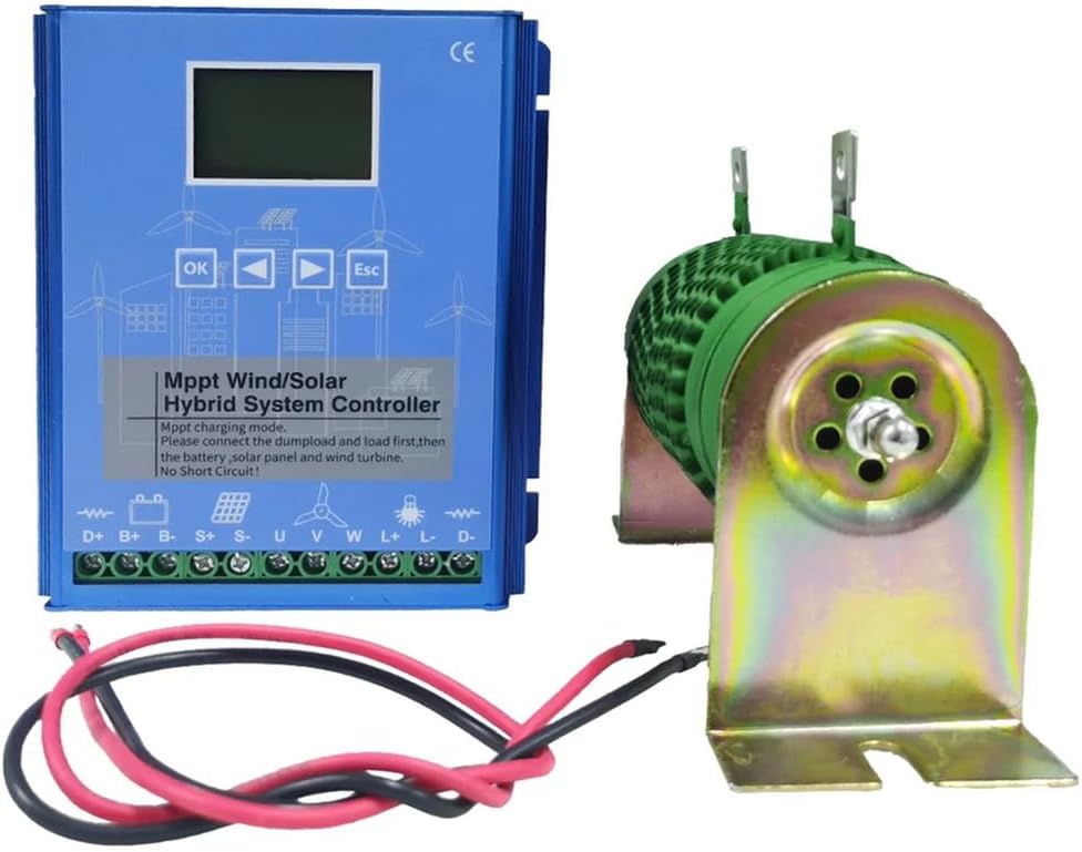 24V,HYZHANHONG 12V 24V 48V Auto Regulator for Wind Turbine Generator 10000W Wind Solar Hybrid System MPPT Charge Controller with LCD Display and Dump Load