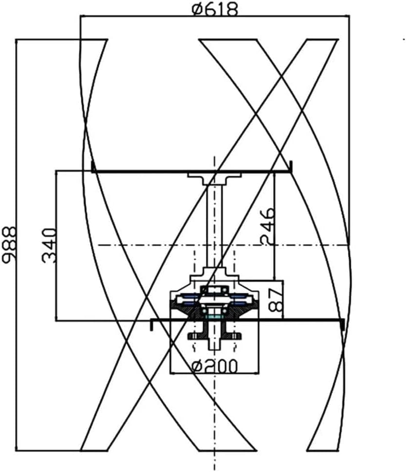 CHRISK 9000W Wind Turbine Permanent Maglev Wind Turbine Generator Windmill with MPPT Controller Three-Phase Permanent Magnetic Levitation Motor