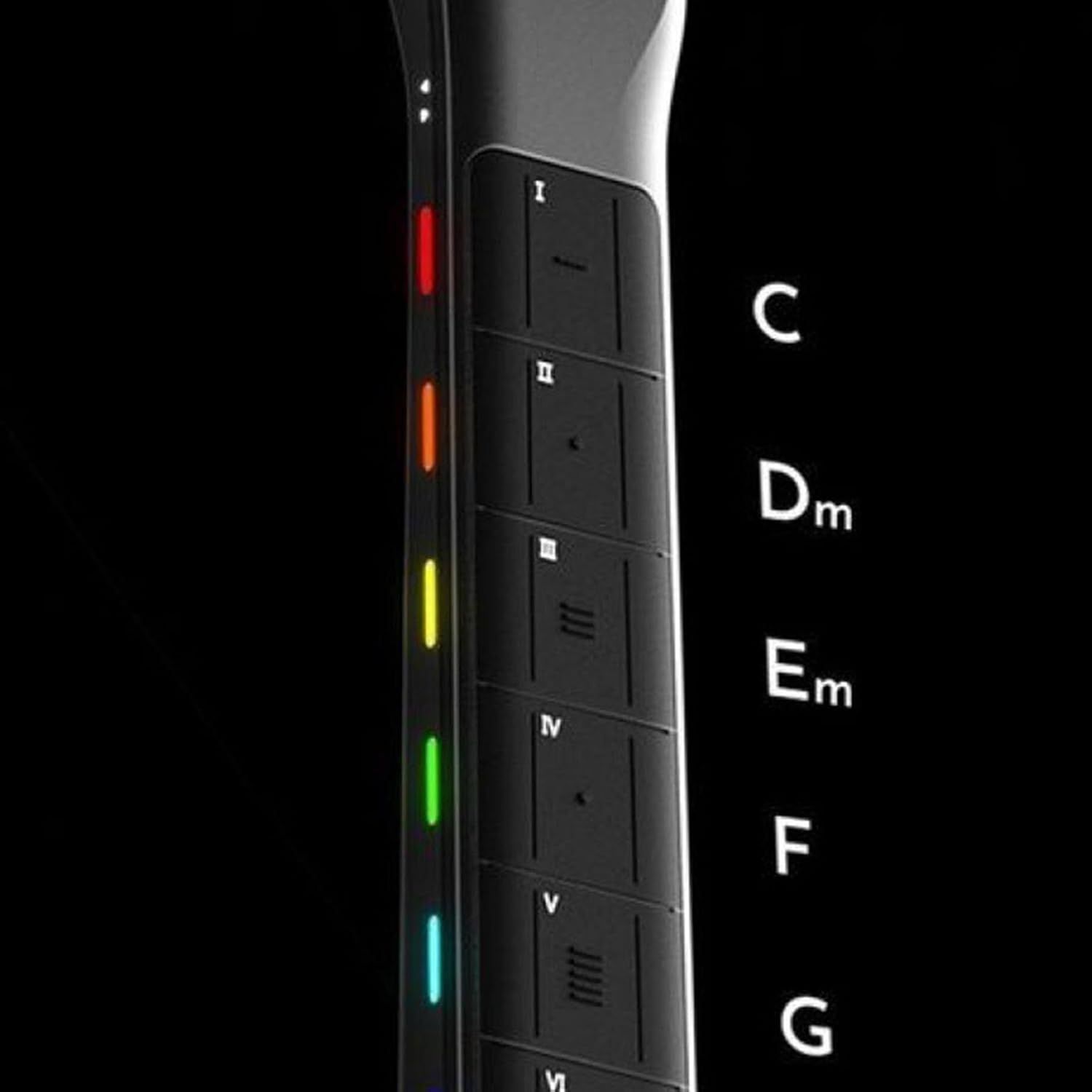 Semme Stringless Guitar, Smart Electric Silent Travel Guitar with Real Time Chord Accompaniment, Automatic Drum Machine, Interactive Music Scores, for Beginners Professional