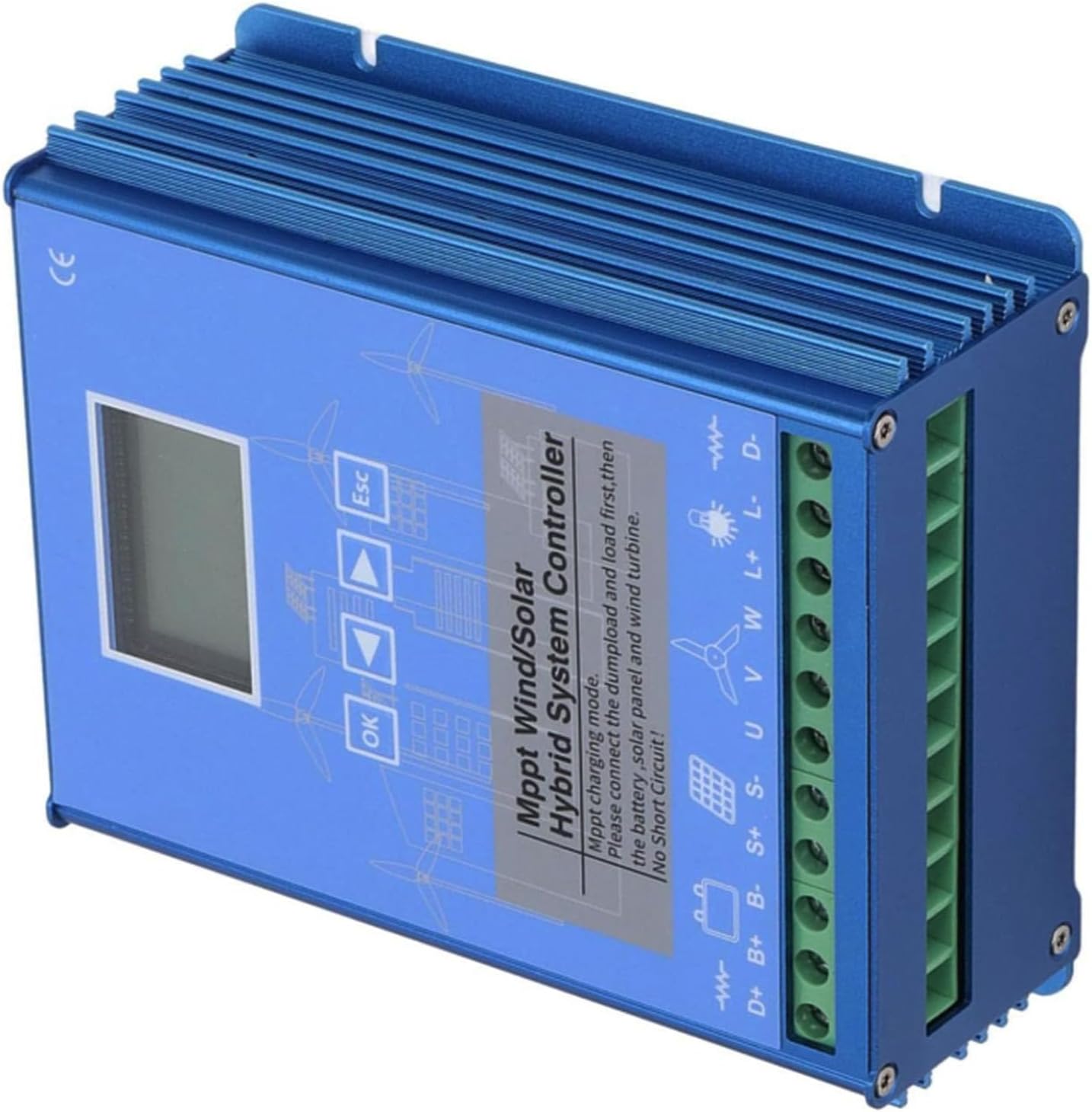 48v,New Upgraded Wind Solar Hybrid Charge Controller 12V/24V/48V MTTP Auto Distinguish Off Grid Wind Turbine Solar Charge Controller 12000W-48V