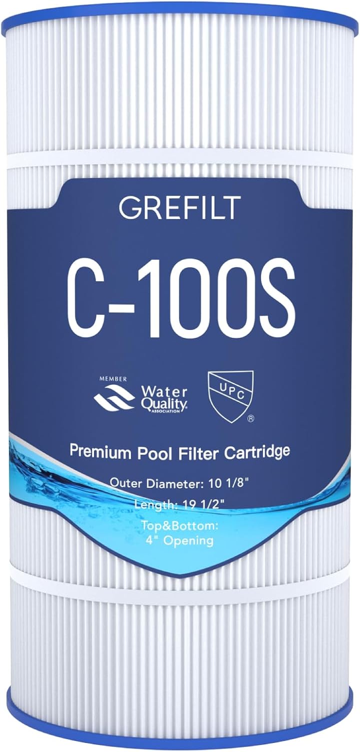 C100S Pool Filter Cartridge, Compatible with Hayward SwimClear C100S, CX100XRE, Replaces Ultral-D3, 100 sq.ft