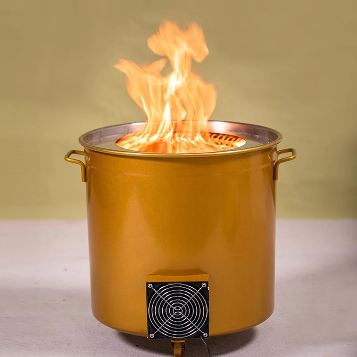 Smokeless Fire Pit, Burn Barrels for Outside, Paper Burner, Outdoor Fireplace, Fire Cage for Burning Garbage, Waste Paper, Leaves(Silver,47cm/18in)