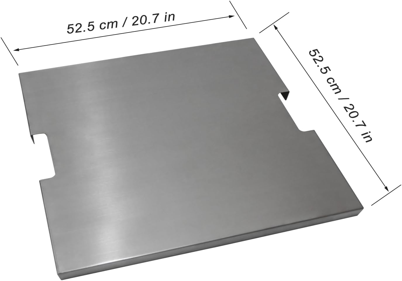 Fire Pit Lid Square Stainless Steel Lid 20.7
