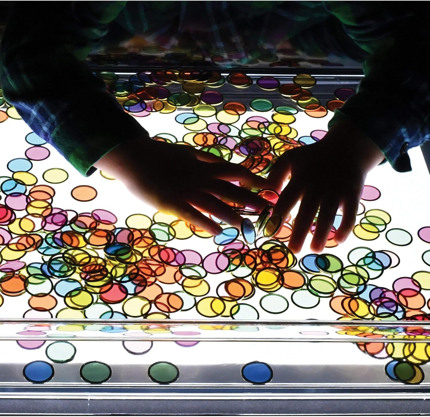 Constructive Playthings Light Panel Exploration Tray for Translucent Accessories or Water