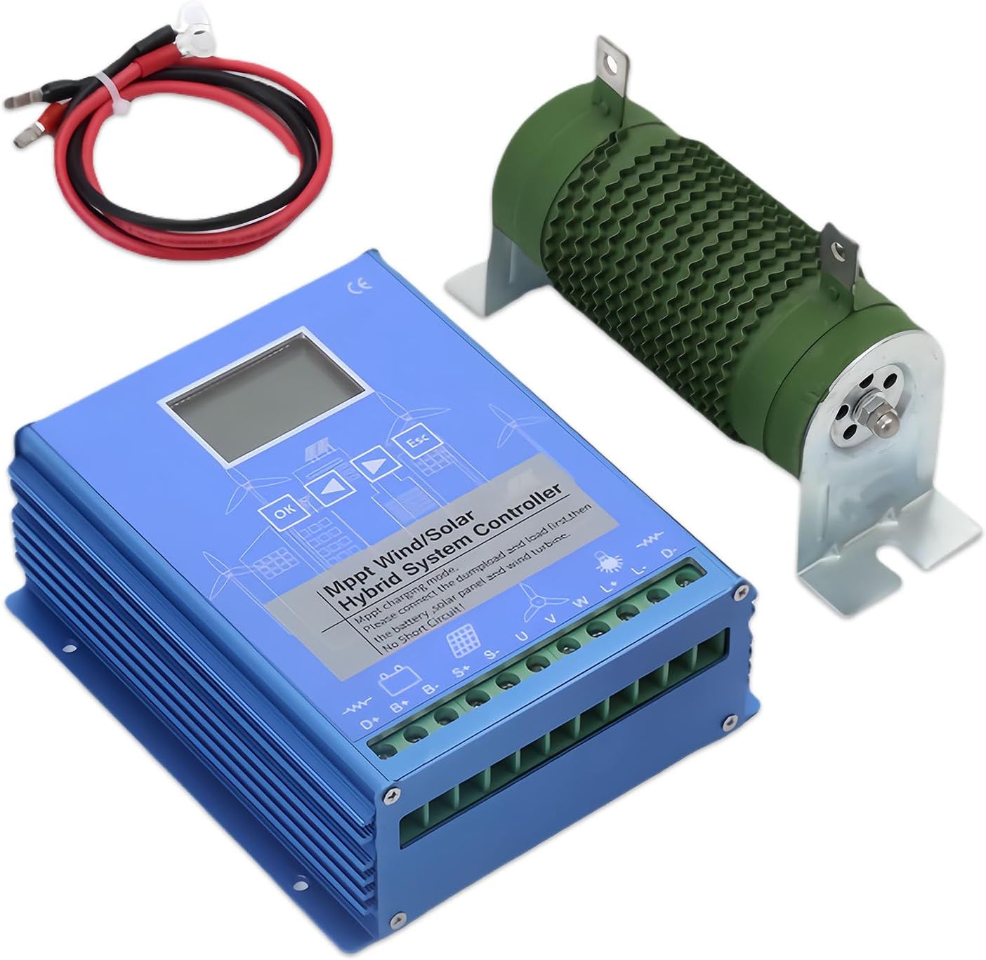 Solar Wind Hybrid System Mppt Charge Controller, Solar Controller, Wind Turbine 12v/24v/48v Automatic Regulator for Home Wind Turbines, Wind Solar Hybrid Charge Controller. 24V-10000W