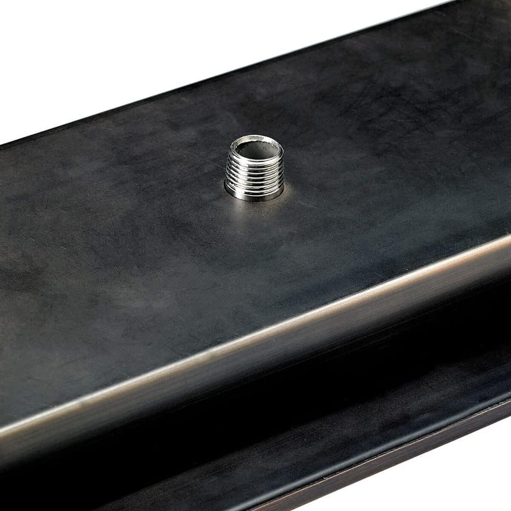 American Fire Glass Match Light Fire Pit Kit with Oil Rubbed Bronze Rectangular Bowl Pan (OB-AFPPMKIT-N-18), 18x6 Inch, Natural Gas (NG)