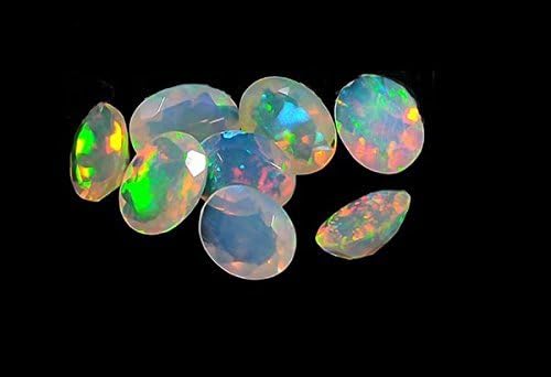 natural ethiopian opal 3x5mm faceted oval 5pcs lot