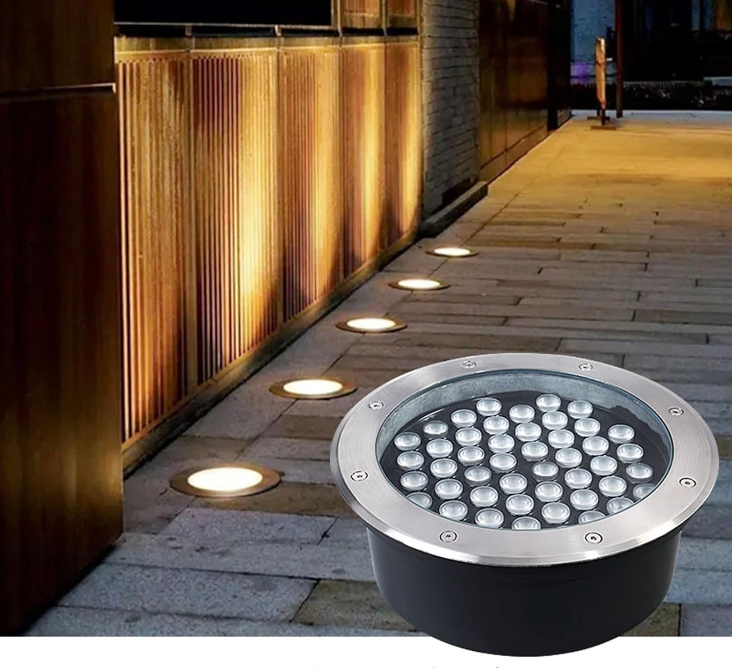 Outdoor Waterproof Underground Light Recessed Ground Light IP65 Round Embedded Landscape Lighting for Garden Walkway Driveway Deck Patio Landscape Lamp, AC85-110V